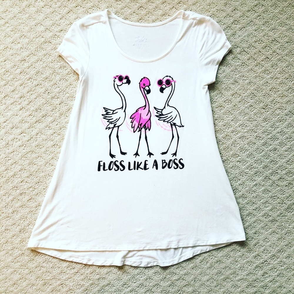 Justice girls size 8  Flamingo Tee